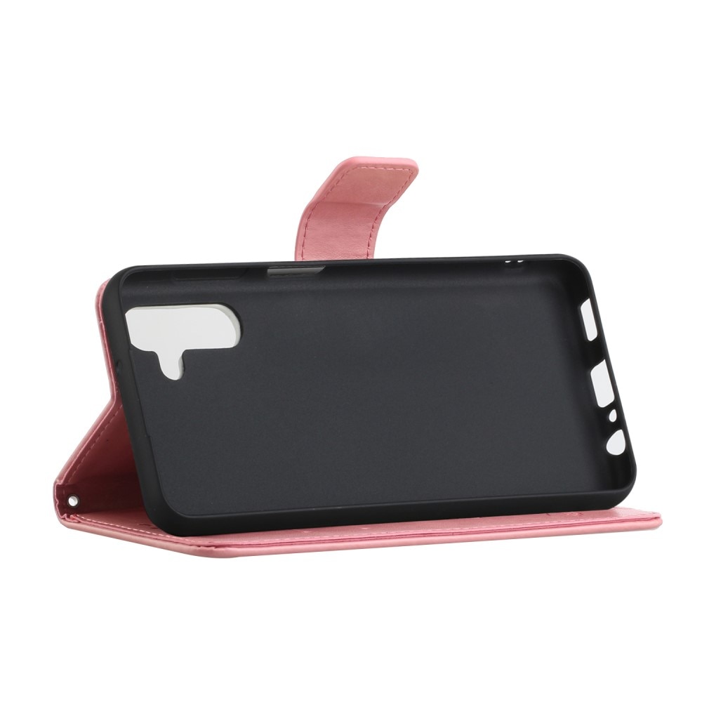 Lærveske Sommerfugler Samsung Galaxy A04s Rosa