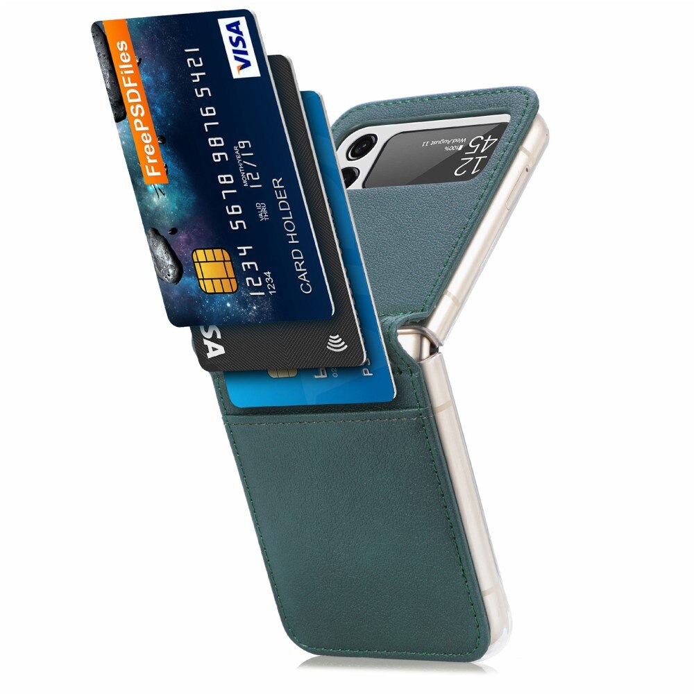 Slim Card Wallet Samsung Galaxy Z Flip 3 grønn