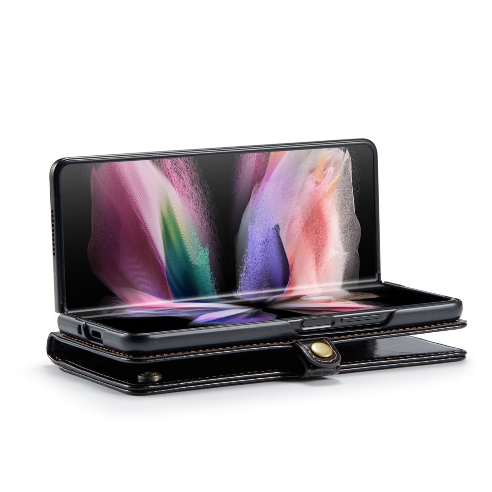 Leather Wallet Samsung Galaxy Z Fold 3 svart