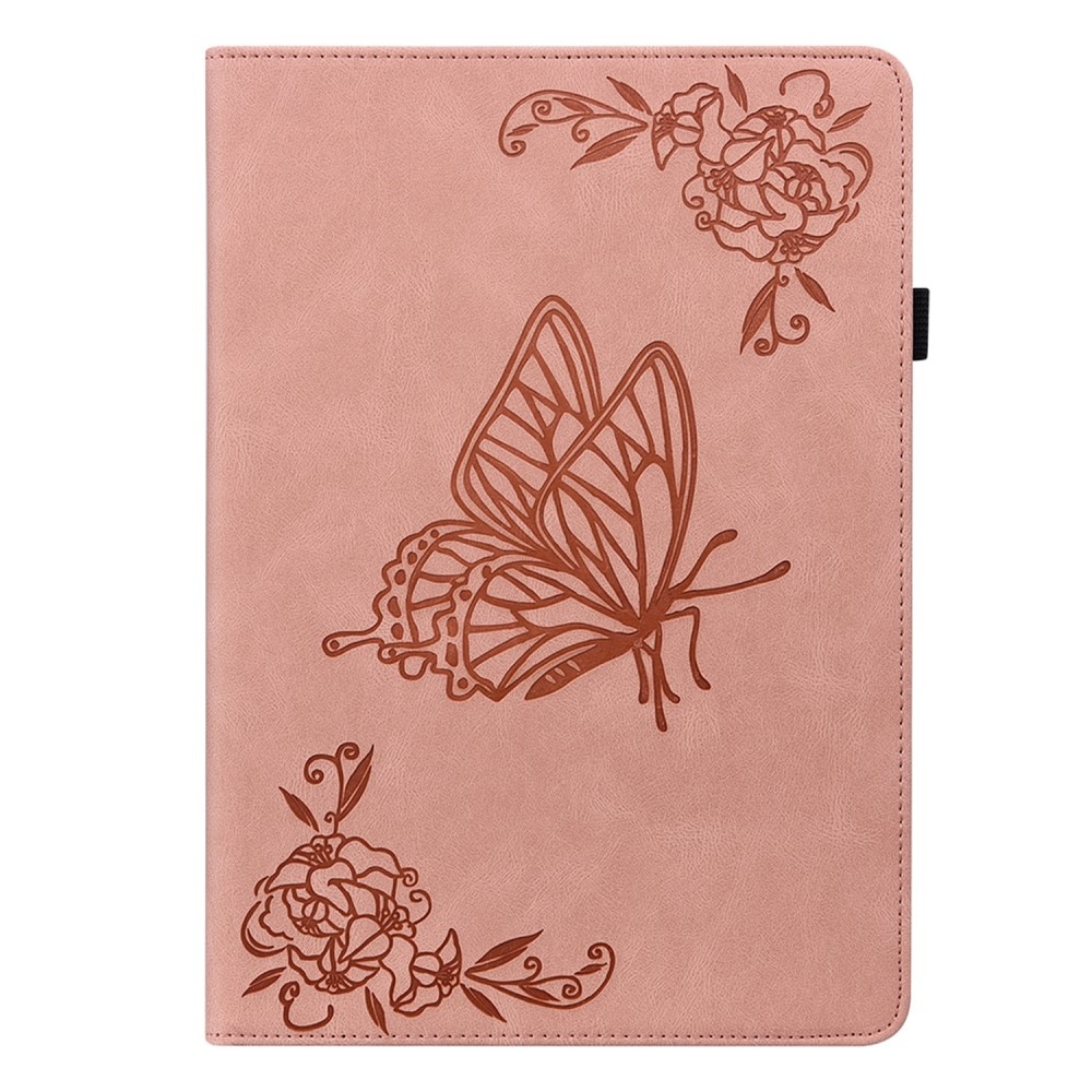 Lærveske Sommerfugler Samsung Galaxy Tab A8 Rosa