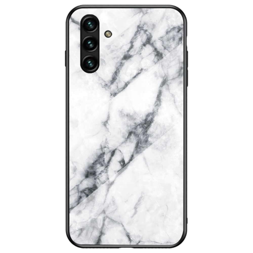 Herdet Glass Deksel Samsung Galaxy A13 5G hvit marmor