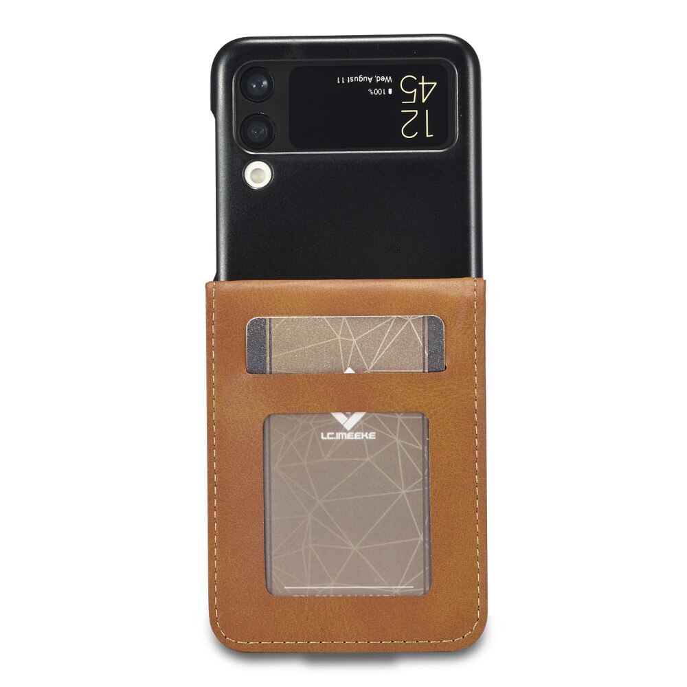 Lommebokdeksel Samsung Galaxy Z Flip 3 cognac