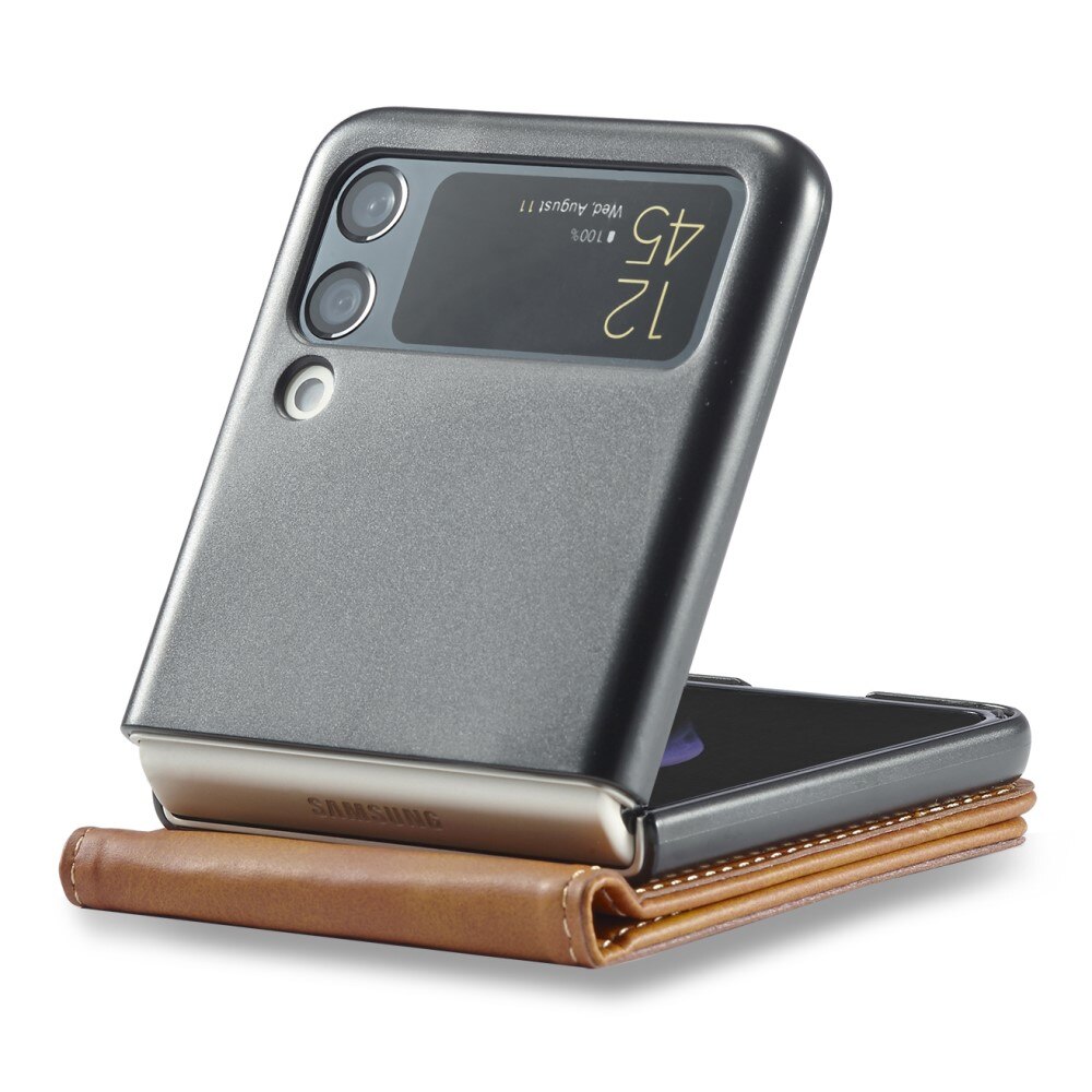 Lommebokdeksel Samsung Galaxy Z Flip 3 cognac