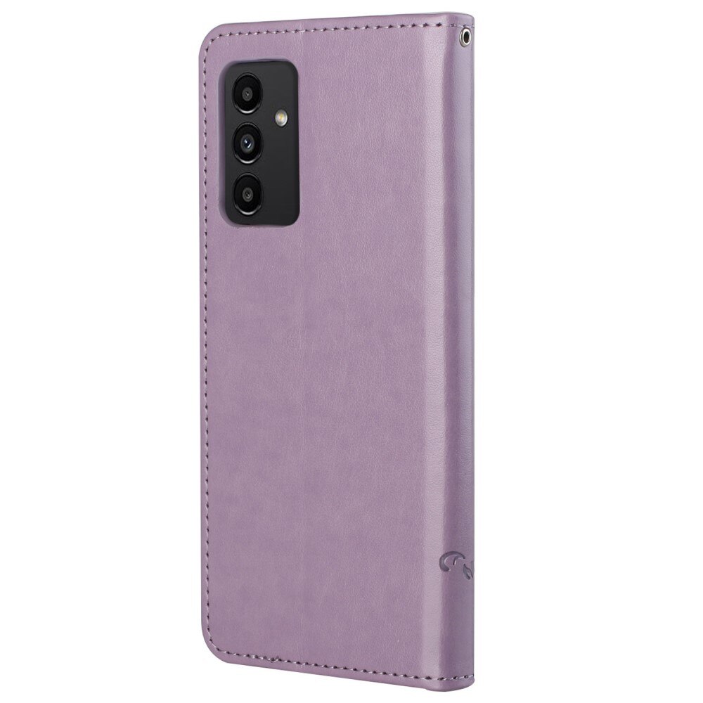 Lærveske Sommerfugler Samsung Galaxy A13 Lilla