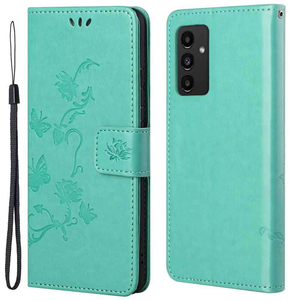 Lærveske Sommerfugler Samsung Galaxy A13 Grønn