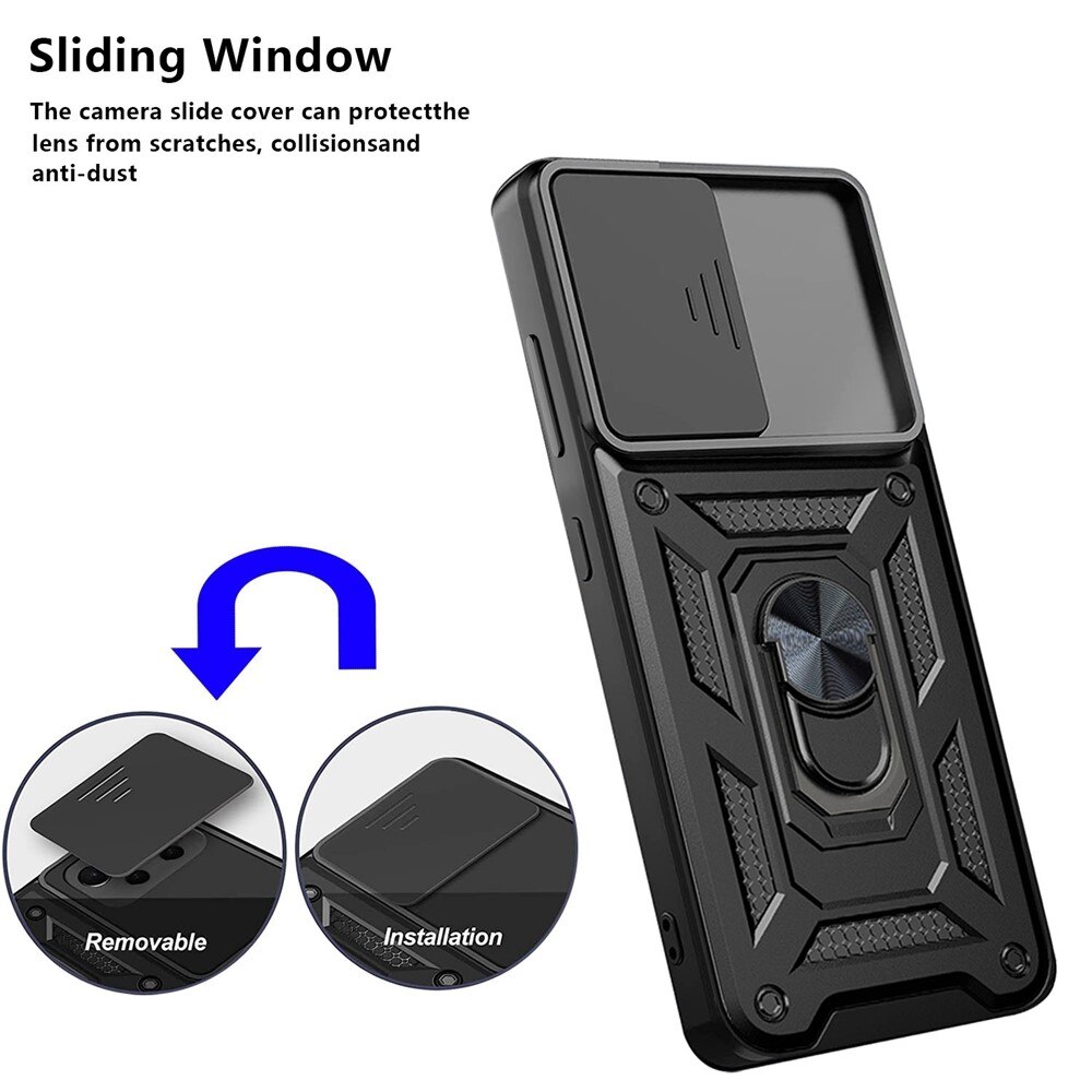 Hybriddeksel Ring + Kamerabeskyttelse Samsung Galaxy A33 Svart