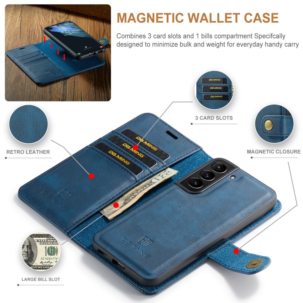 Magnet Wallet Samsung Galaxy S22 Plus Blå