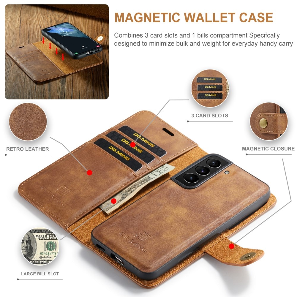 Magnet Wallet Samsung Galaxy S22 Cognac