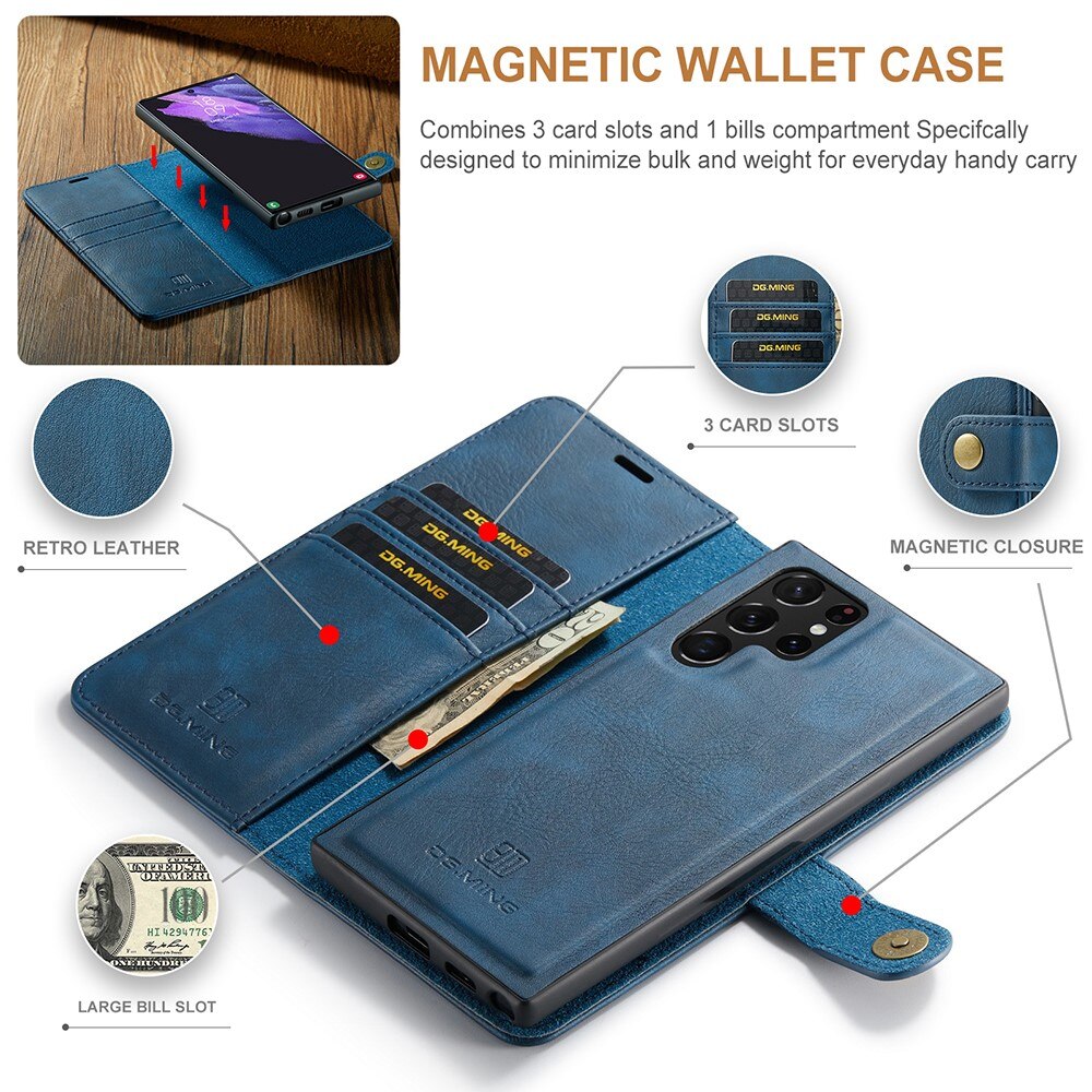 Magnet Wallet Samsung Galaxy S22 Ultra Blue