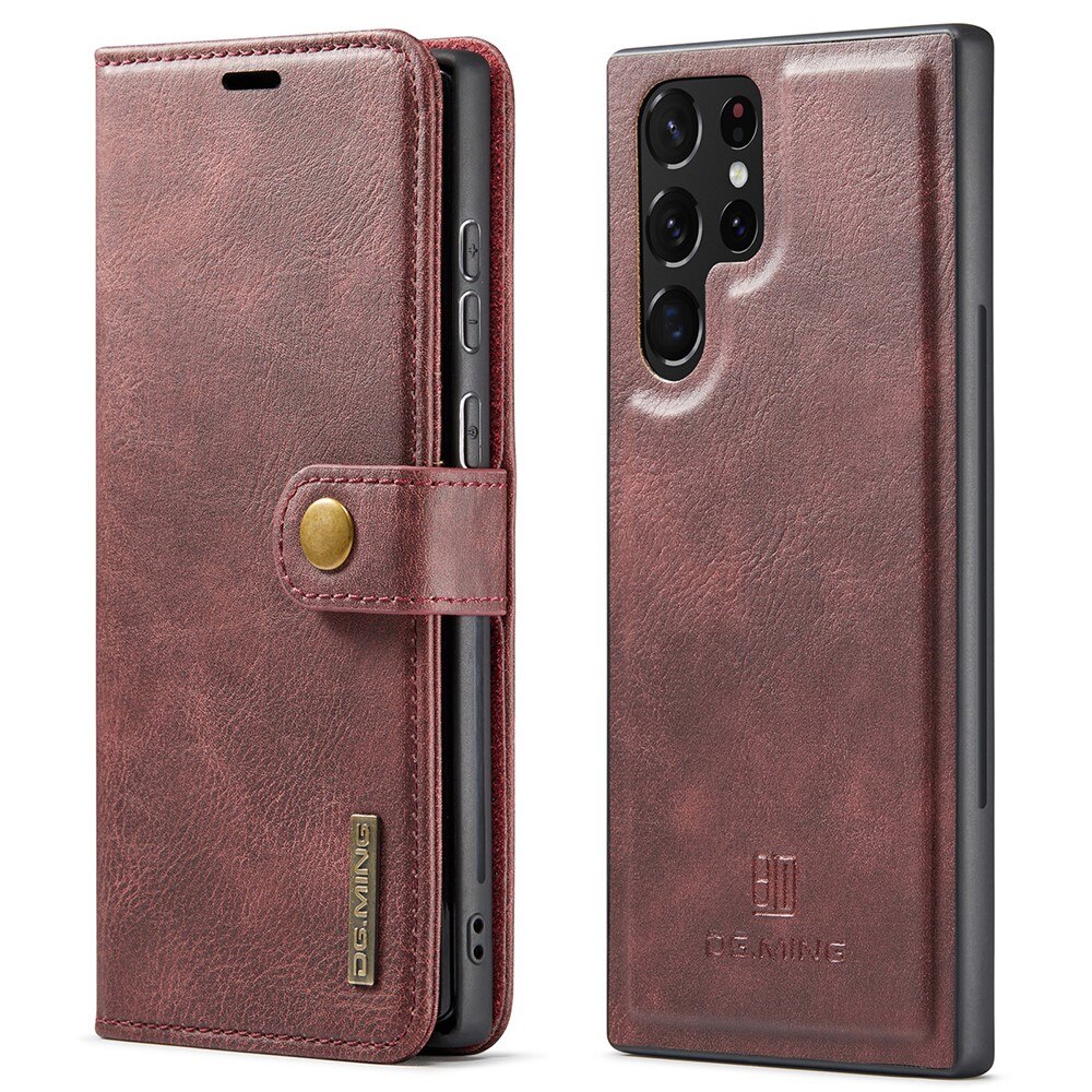 Magnet Wallet Samsung Galaxy S22 Ultra Rød