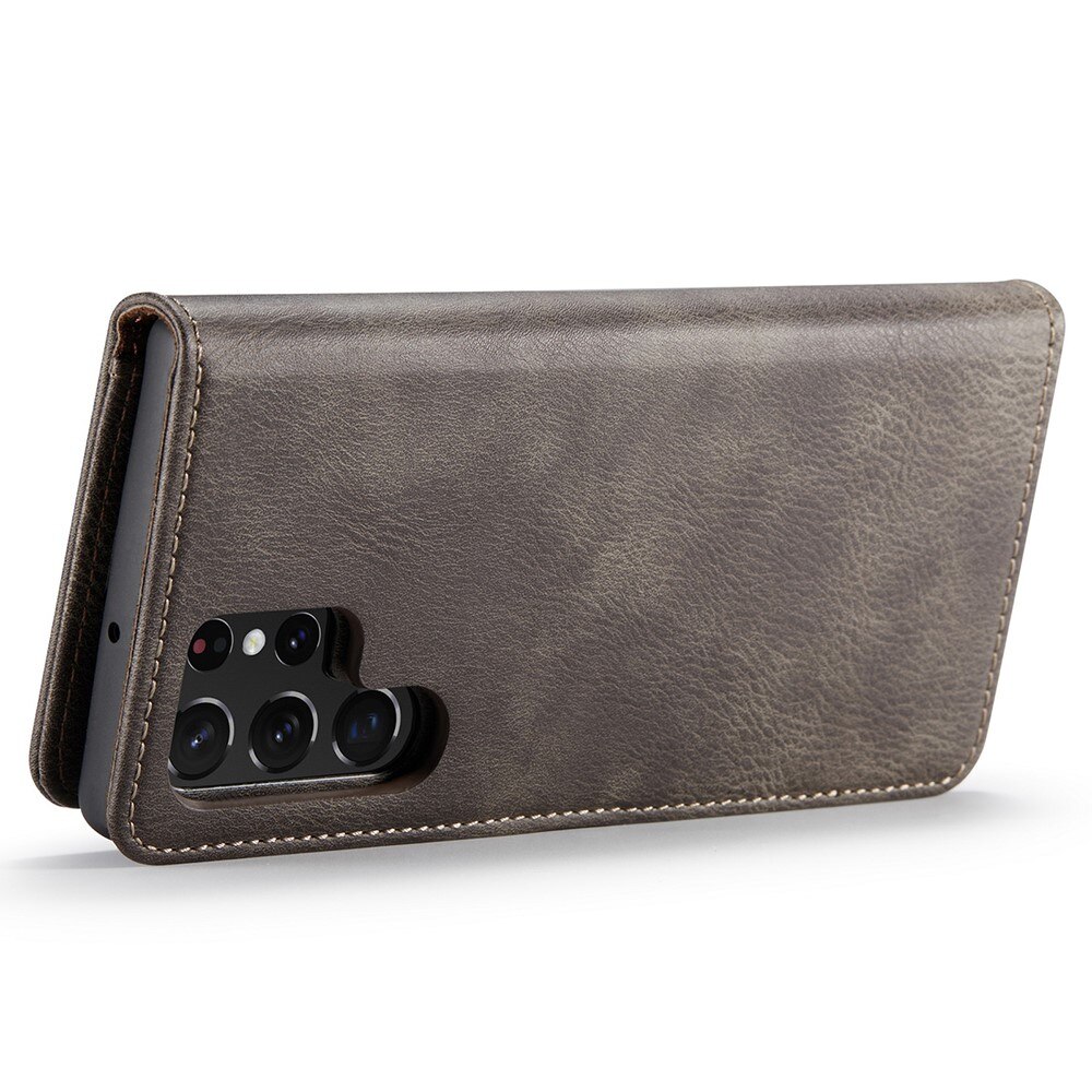 Magnet Wallet Samsung Galaxy S22 Ultra Brun