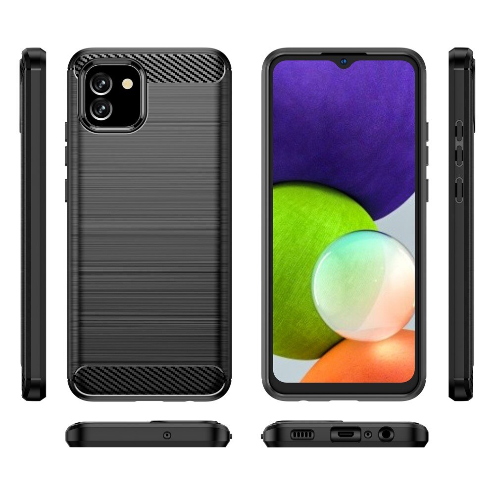 Brushed TPU Deksel Samsung Galaxy A03 Black