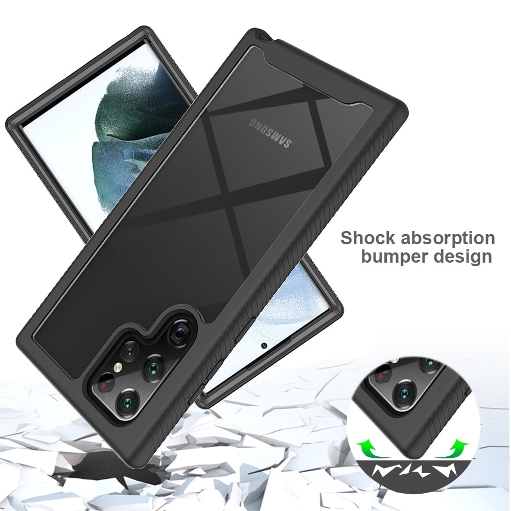 Full Cover Deksel Samsung Galaxy S22 Ultra svart