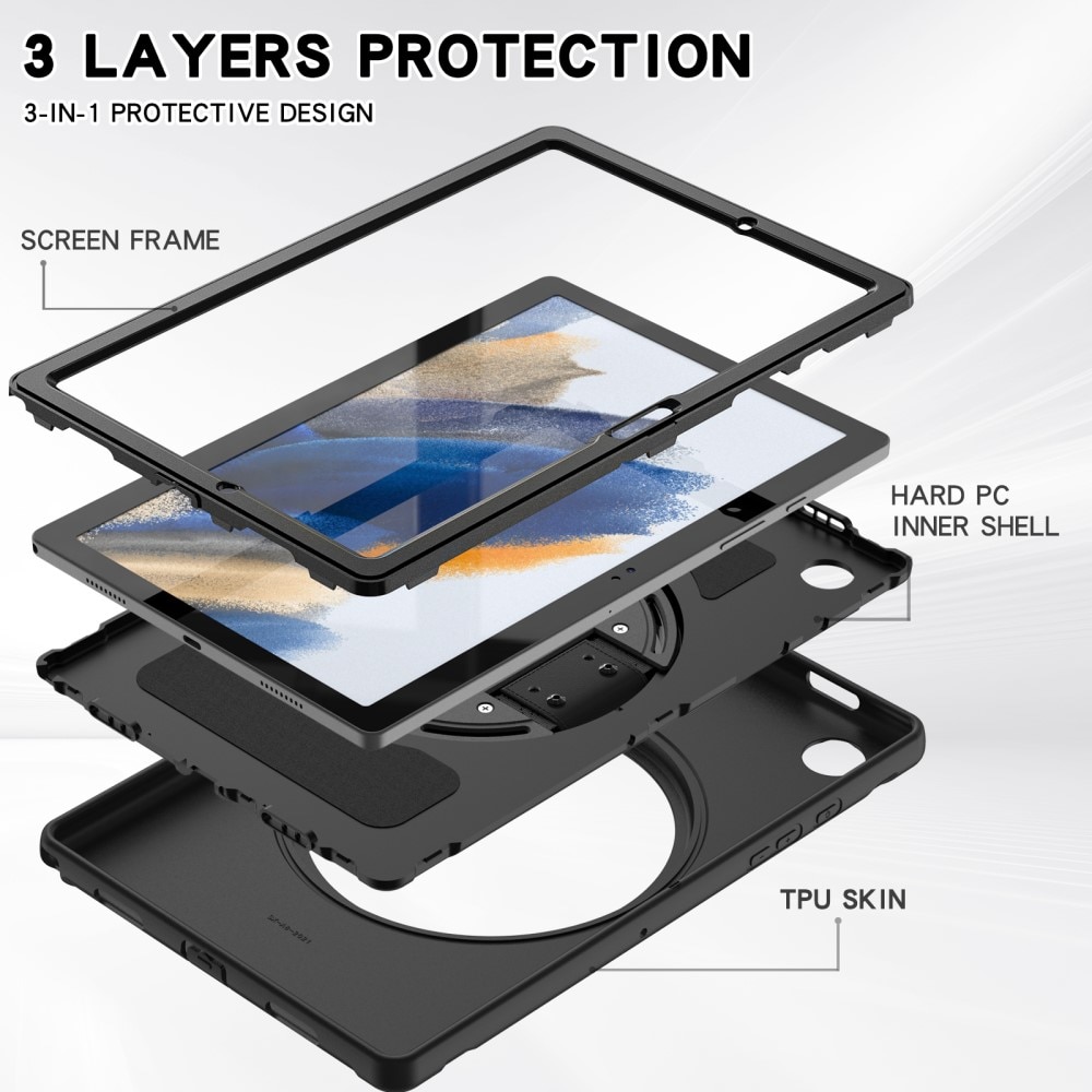 Støtsikker Hybriddeksel Samsung Galaxy Tab A8 10.5 svart