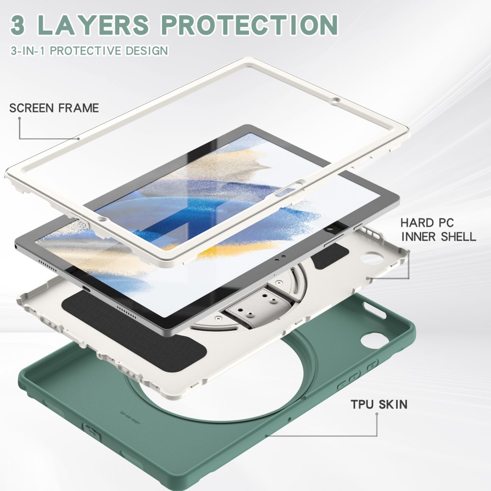 Støtsikker Hybriddeksel Samsung Galaxy Tab A8 10.5 grønn
