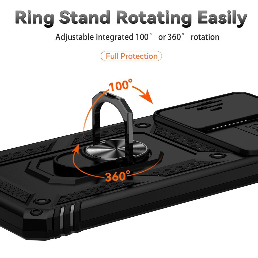 Hybriddeksel Ring + Kamerabeskyttelse Samsung Galaxy A53 Svart