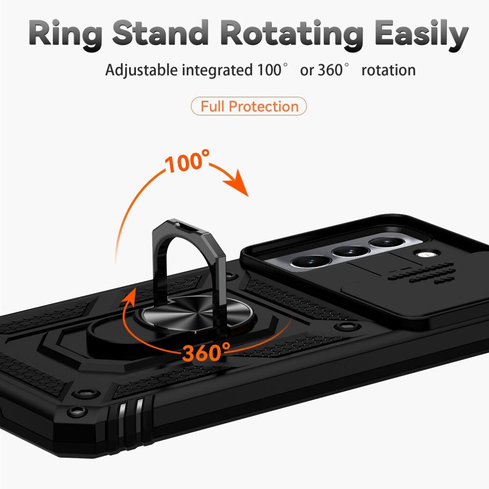 Hybriddeksel Ring+Camera Protection Samsung Galaxy S22 svart