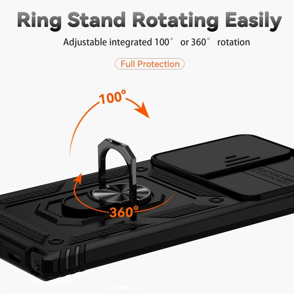 Hybriddeksel Ring+Camera Protection Samsung Galaxy S22 Ultra svart