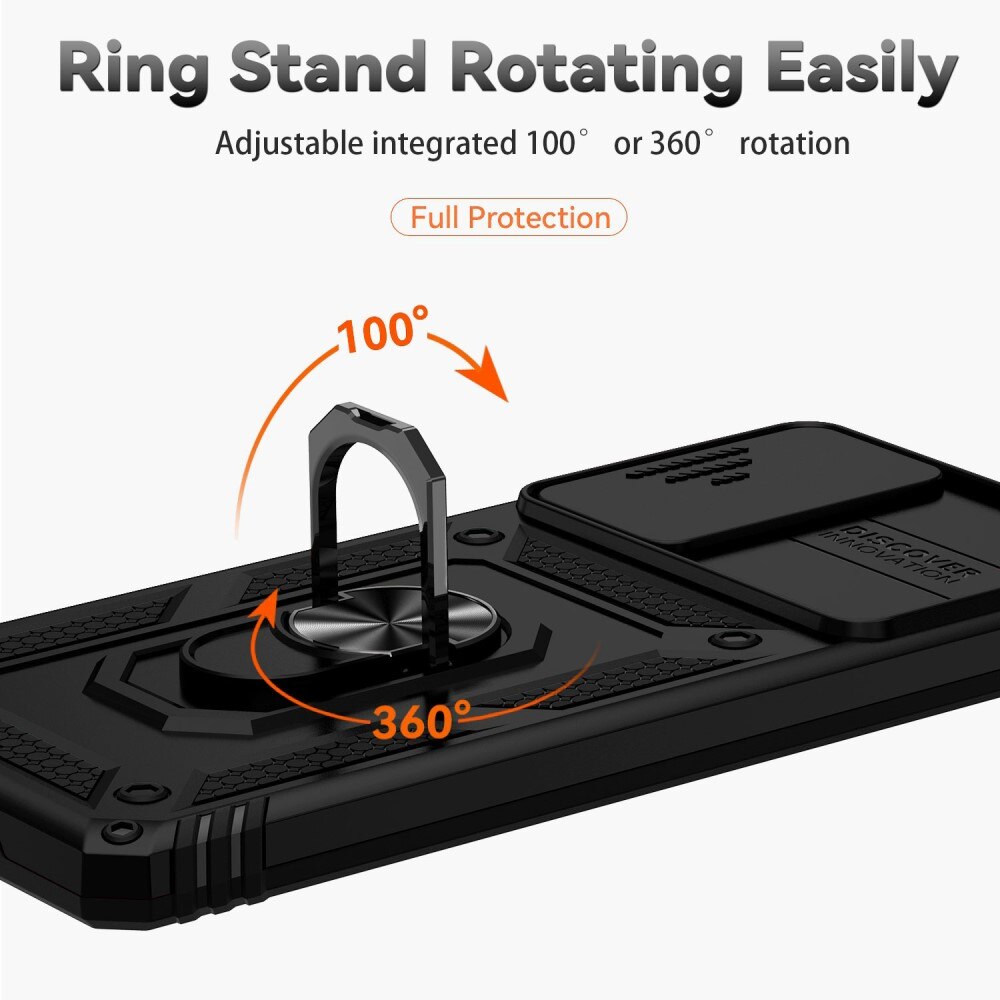 Hybriddeksel Tech Ring+Kamerabeskyttelse Samsung Galaxy S20 FE svart