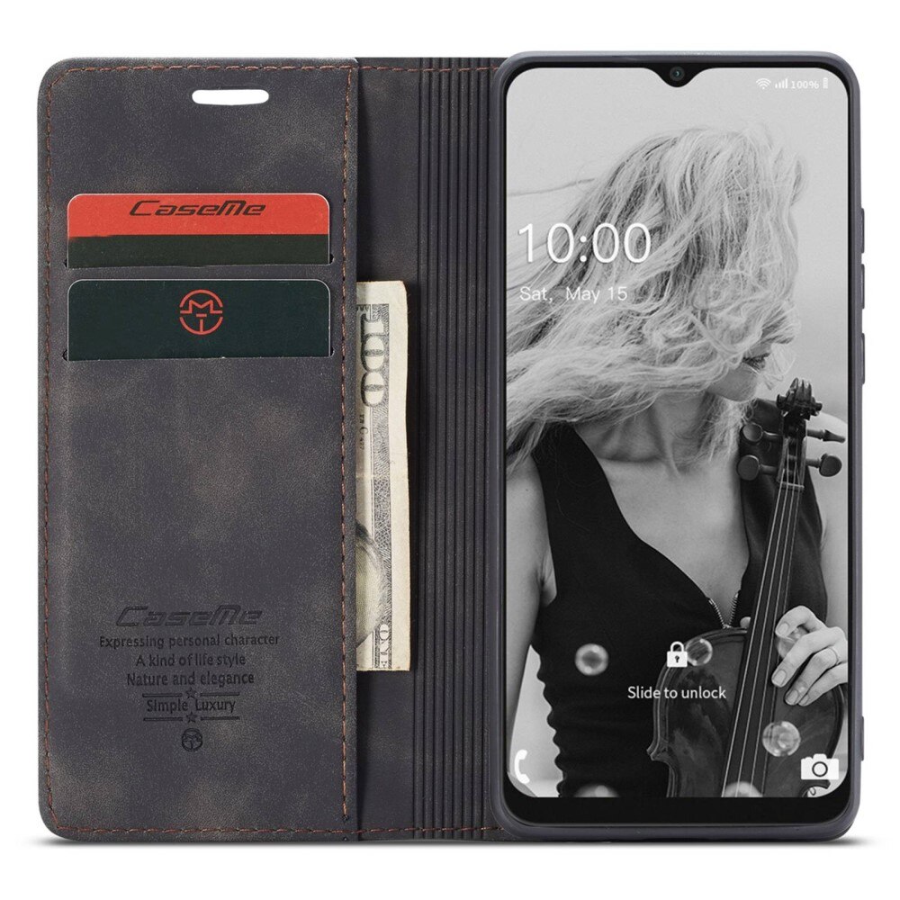 Slim Lommebokveske Samsung Galaxy A22 5G Svart