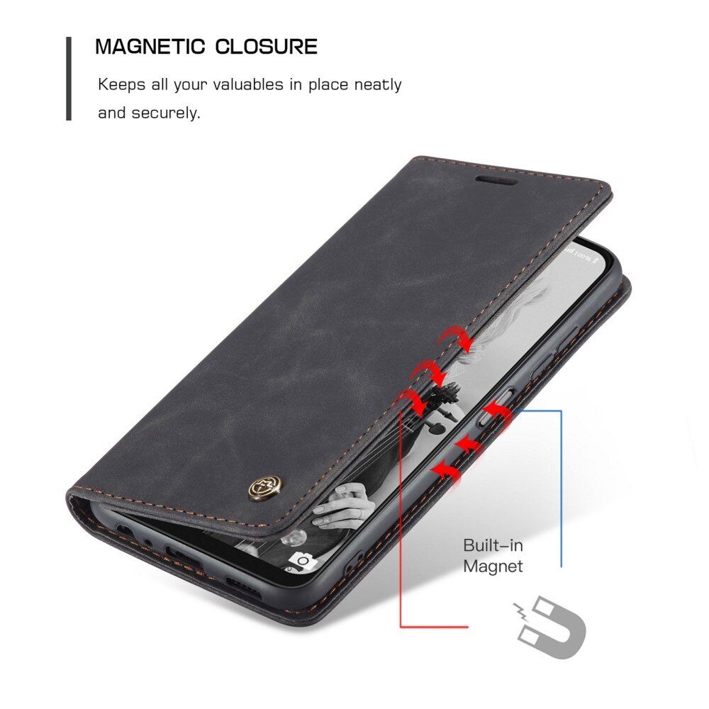 Slim Lommebokveske Samsung Galaxy A22 5G Svart