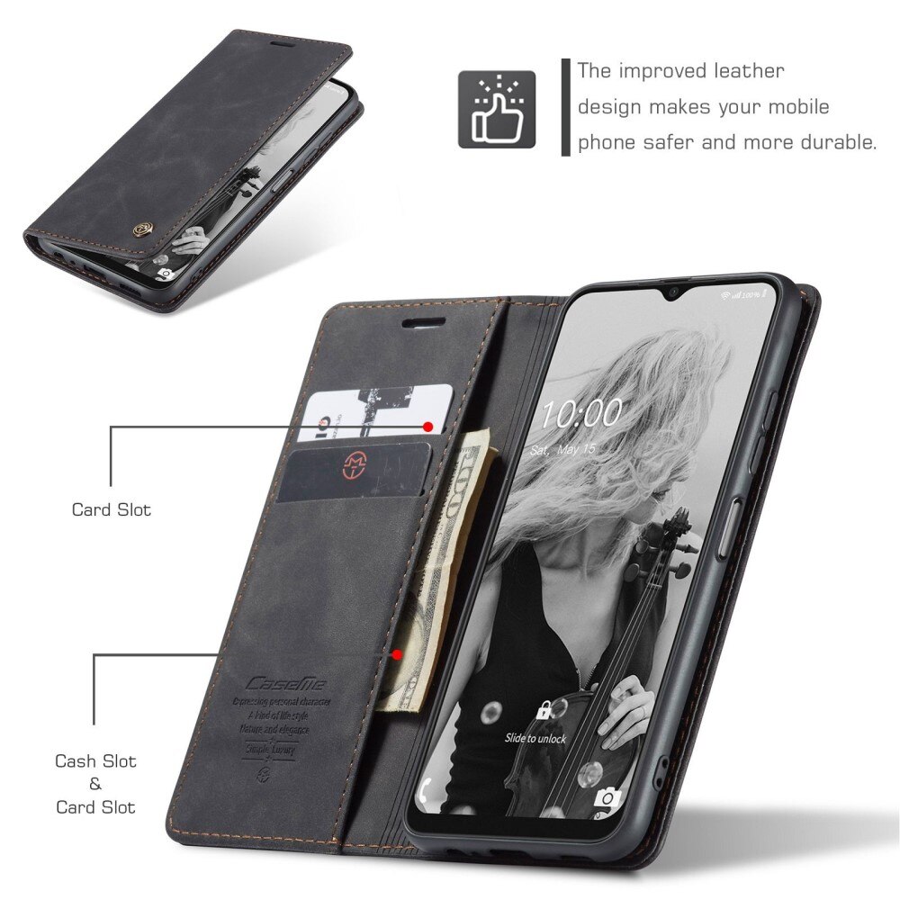 Slim Lommebokveske Samsung Galaxy A22 5G Svart