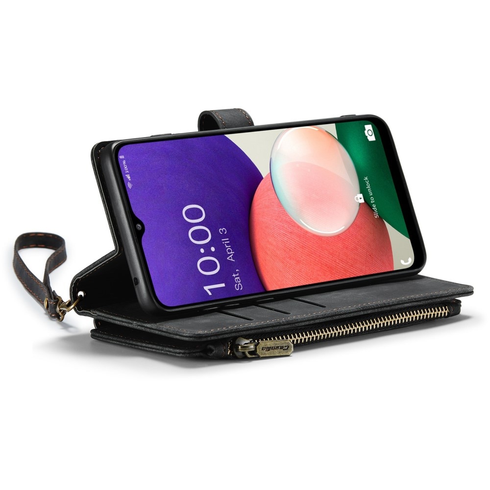 Zipper Wallet Samsung Galaxy A22 5G svart