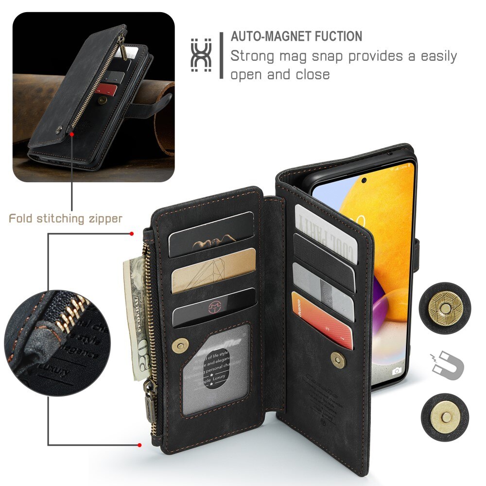 Zipper Wallet Samsung Galaxy A13 svart