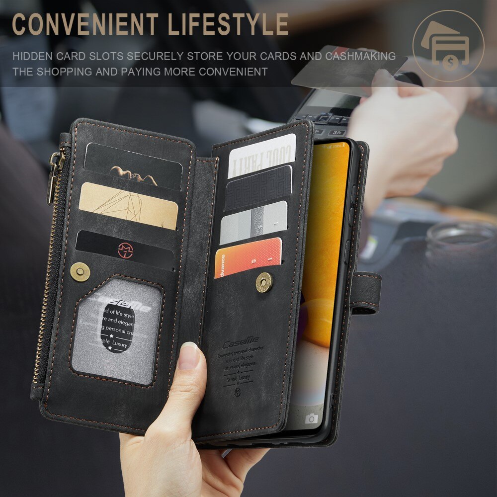 Zipper Wallet Samsung Galaxy A13 Svart