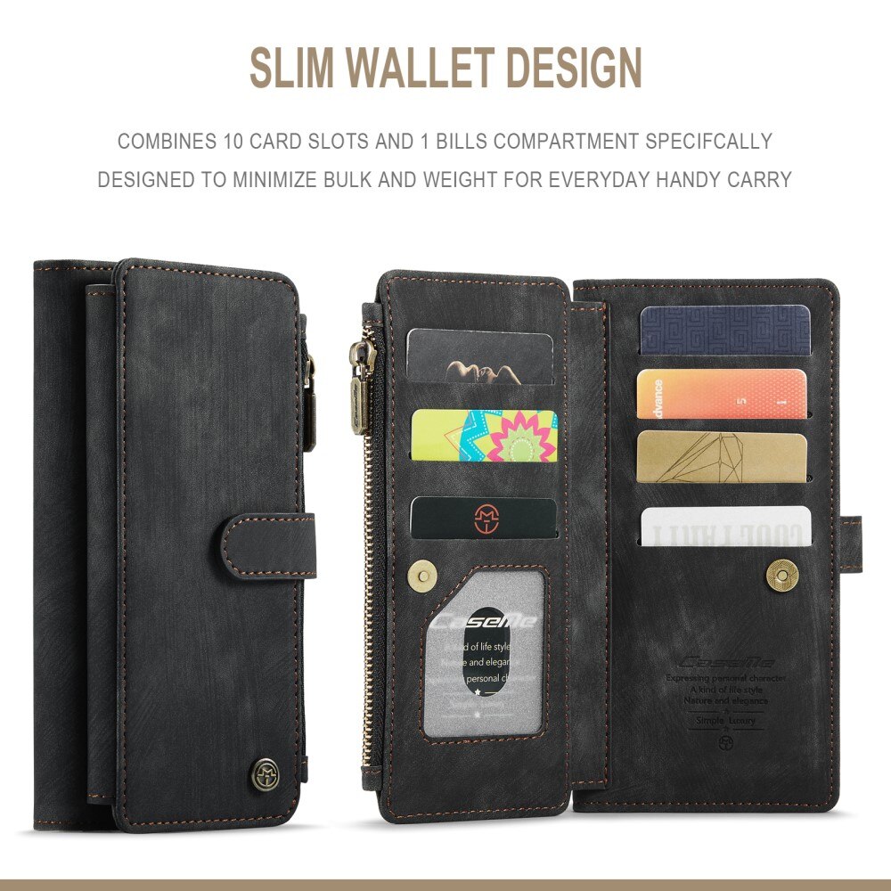 Zipper Wallet Samsung Galaxy A04s svart