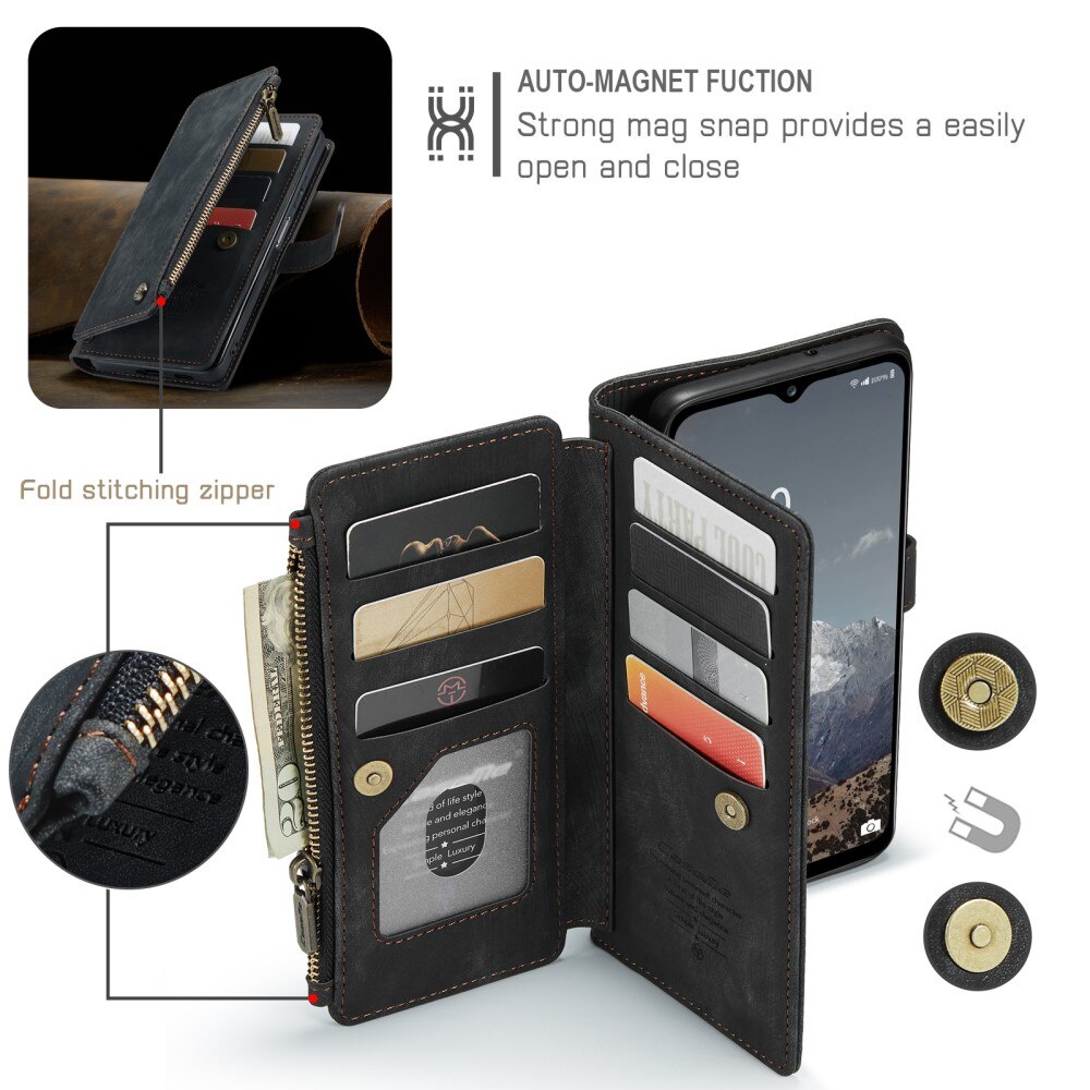 Zipper Wallet Samsung Galaxy A04s svart