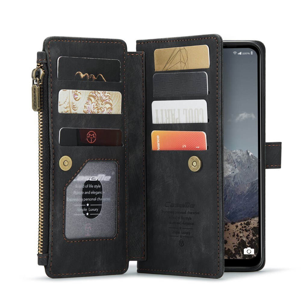 Zipper Wallet Samsung Galaxy A04s svart