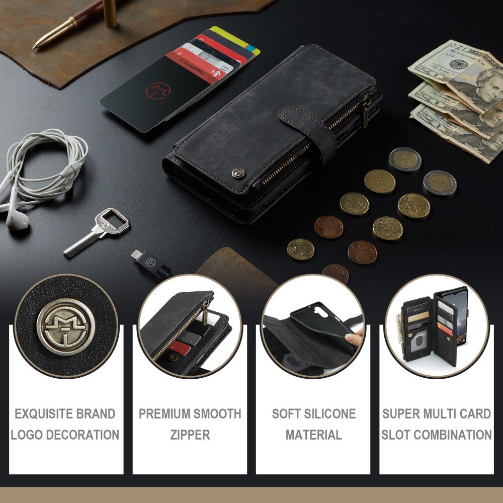 Zipper Wallet Samsung Galaxy A04s Svart