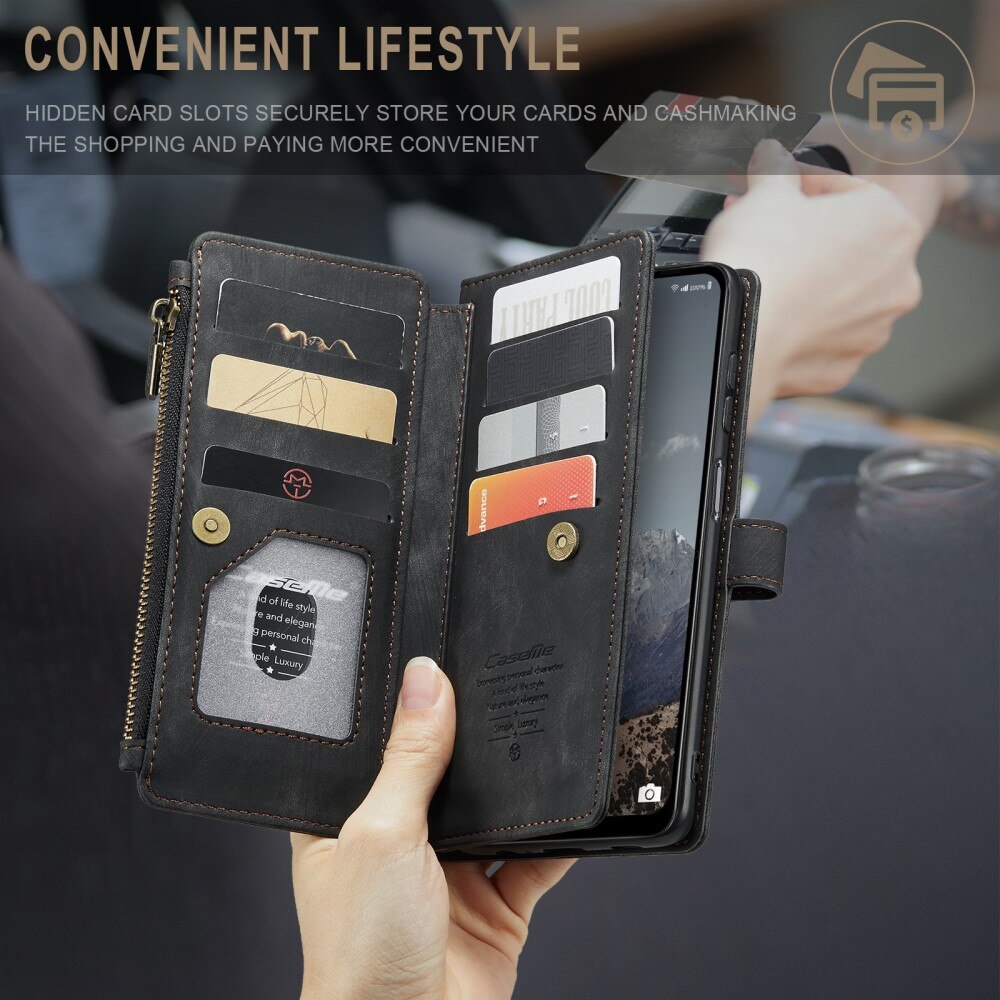 Zipper Wallet Samsung Galaxy A04s Svart