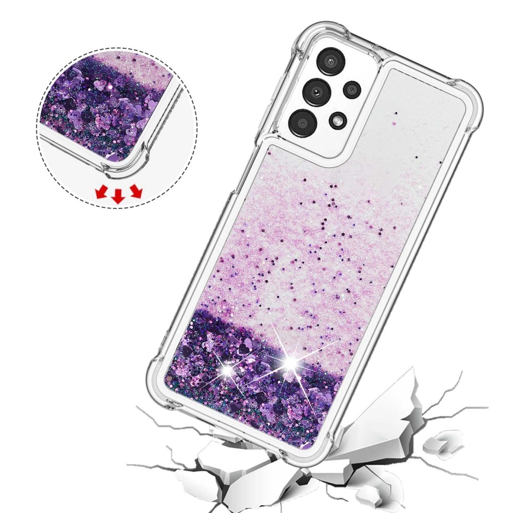 Glitter Powder TPU Case Samsung Galaxy A13 lilla