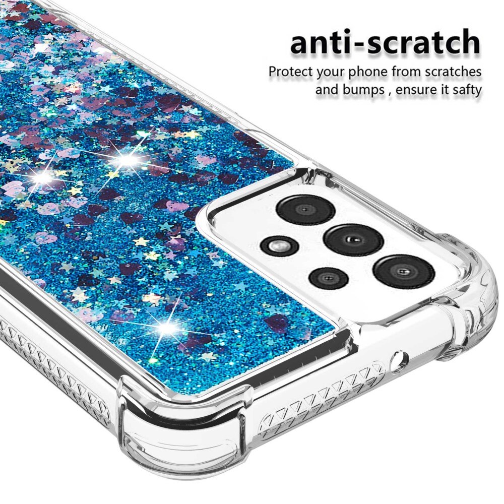 Glitter Powder TPU Case Samsung Galaxy A13 blå