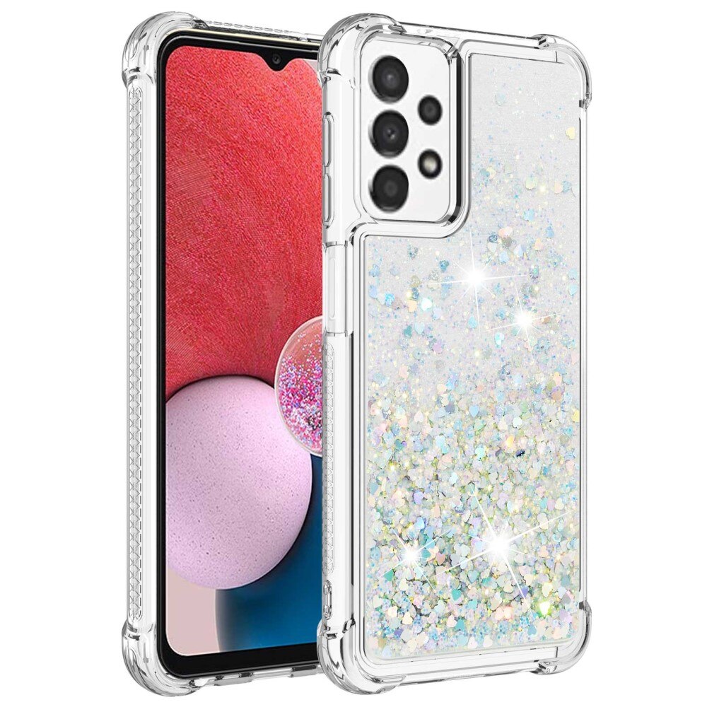 Glitter Powder TPU Case Samsung Galaxy A13 sølv