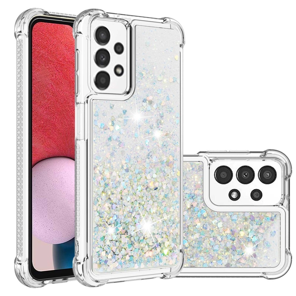 Glitter Powder TPU Case Samsung Galaxy A13 sølv