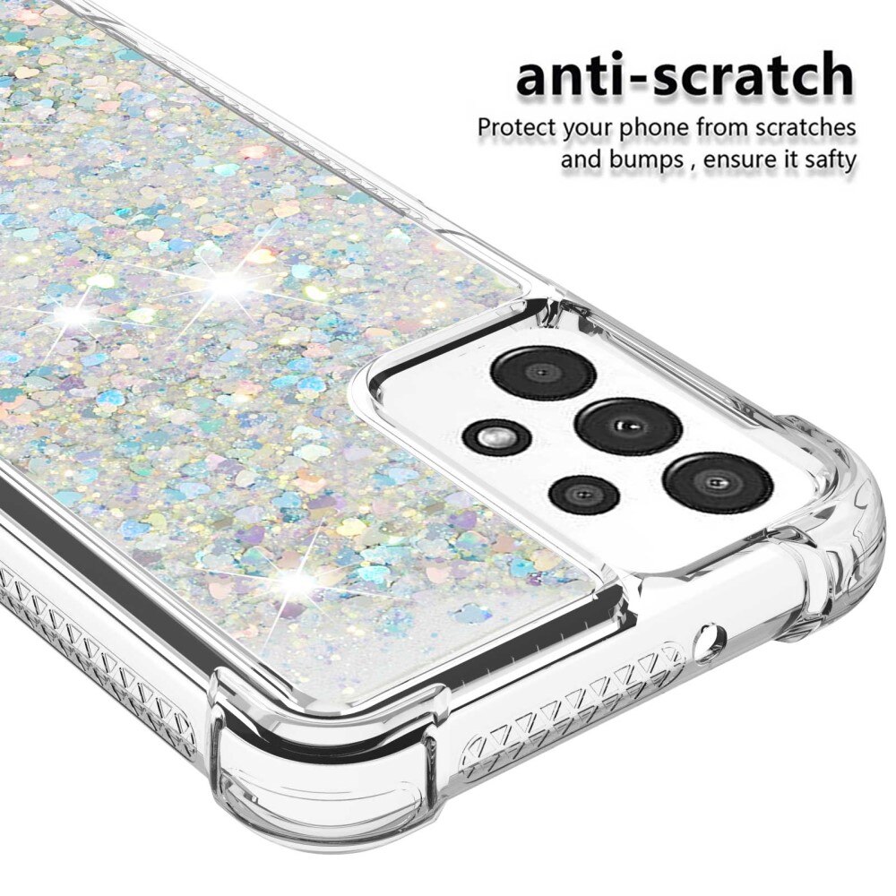 Glitter Powder TPU Case Samsung Galaxy A13 sølv