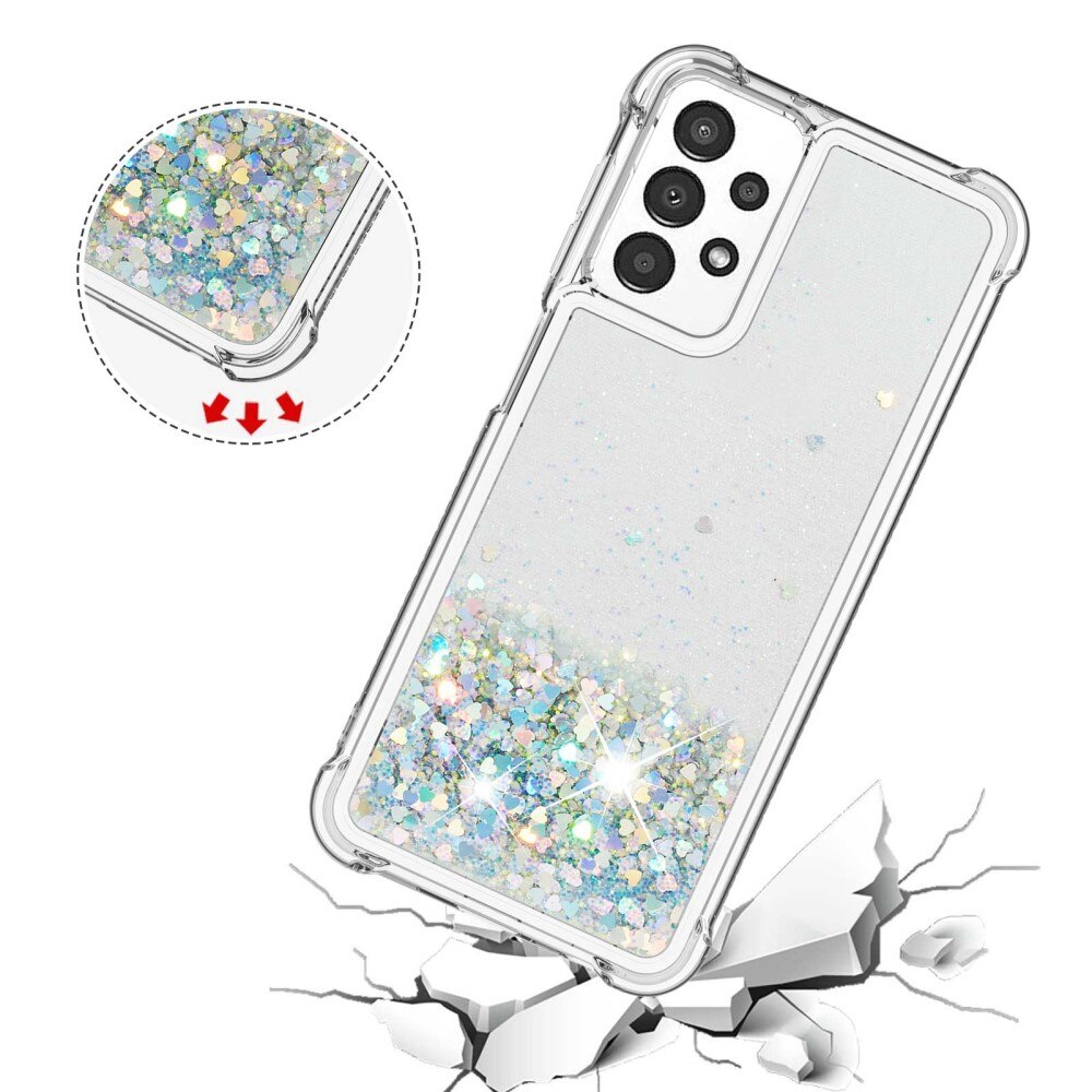 Glitter Powder TPU Case Samsung Galaxy A13 sølv