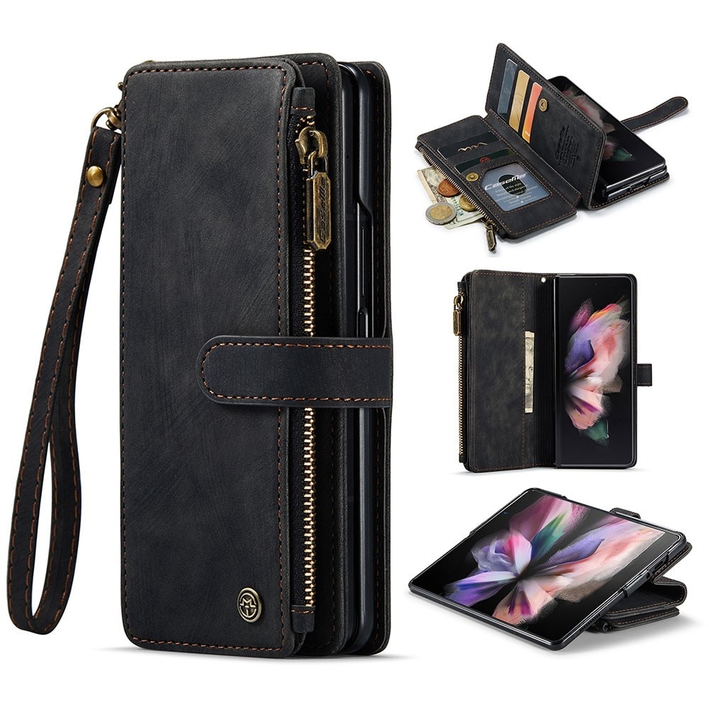 Zipper Wallet Samsung Galaxy Z Fold 3 svart