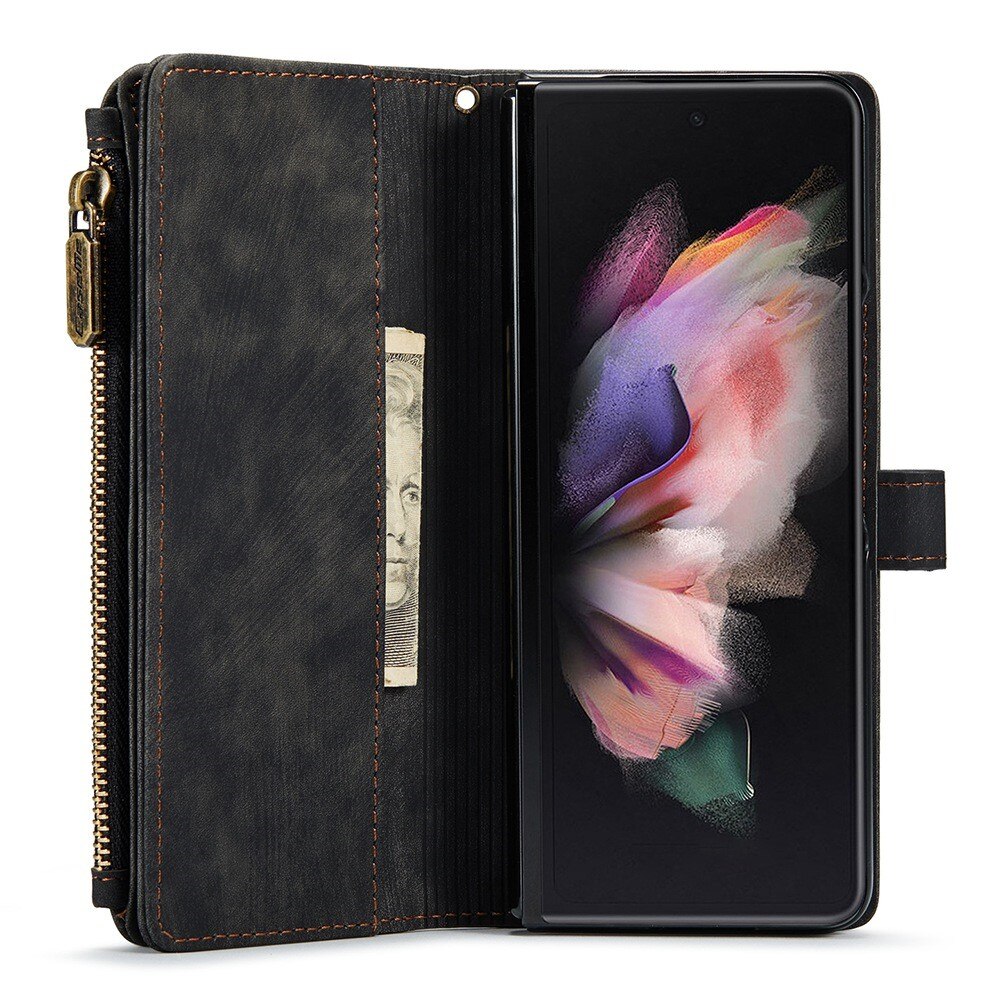 Zipper Wallet Samsung Galaxy Z Fold 3 svart