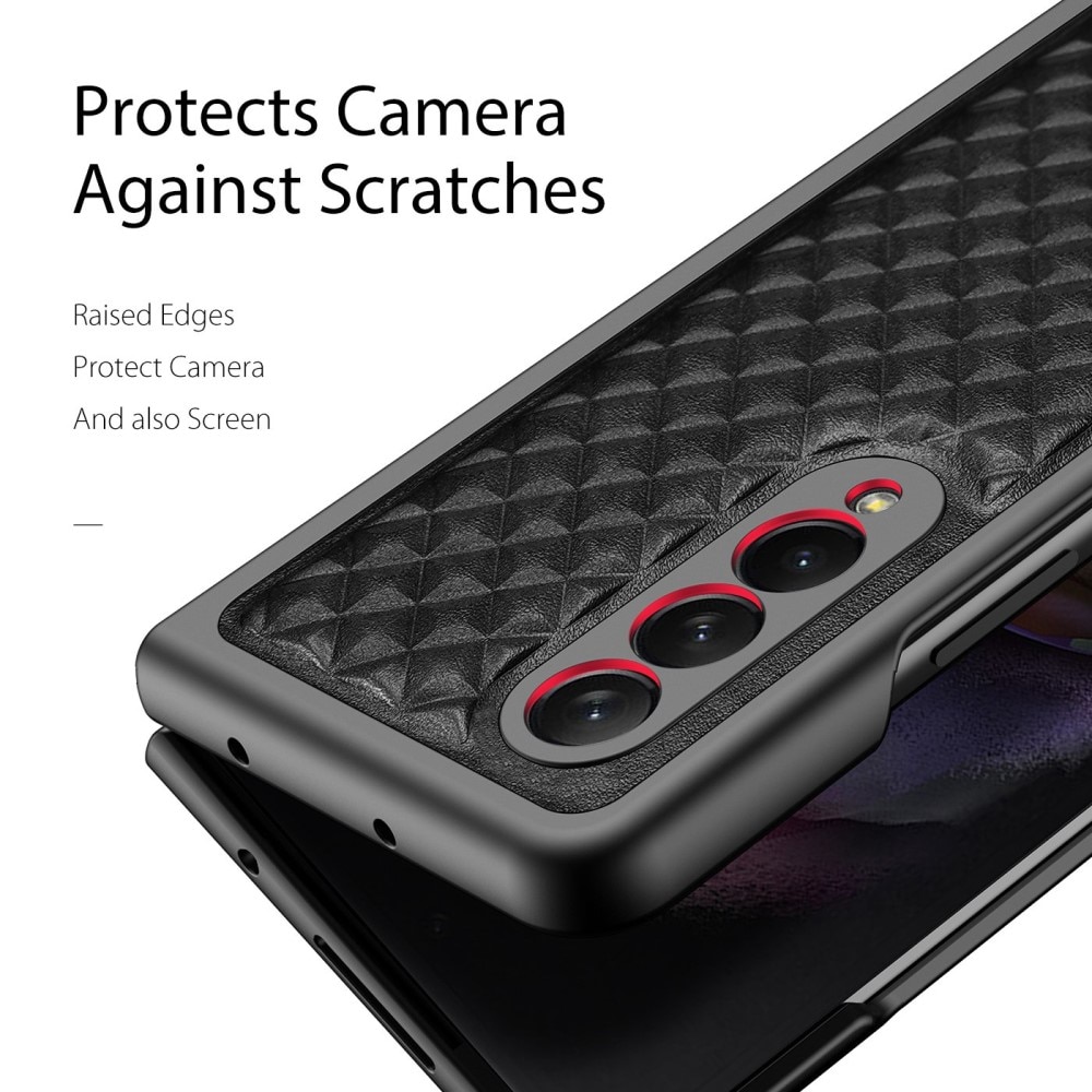 Venice Leather Case Samsung Galaxy Z Fold 3 Black