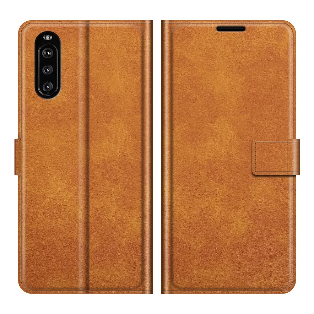 Leather Wallet Sony Xperia 10 III Cognac