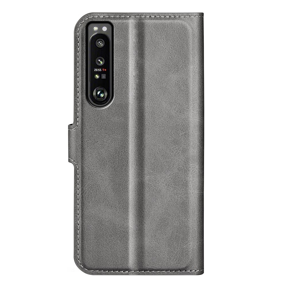 Leather Wallet Sony Xperia 1 IV Grey