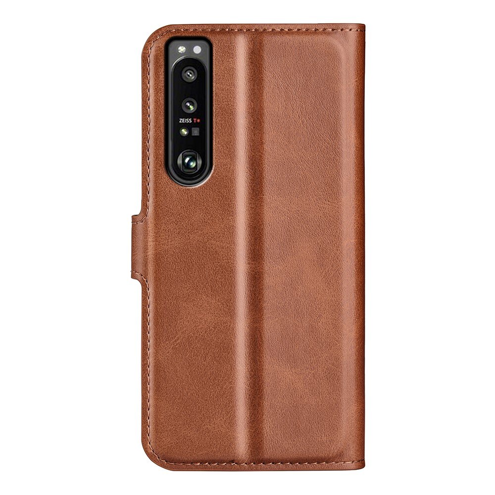 Leather Wallet Sony Xperia 1 IV Brown