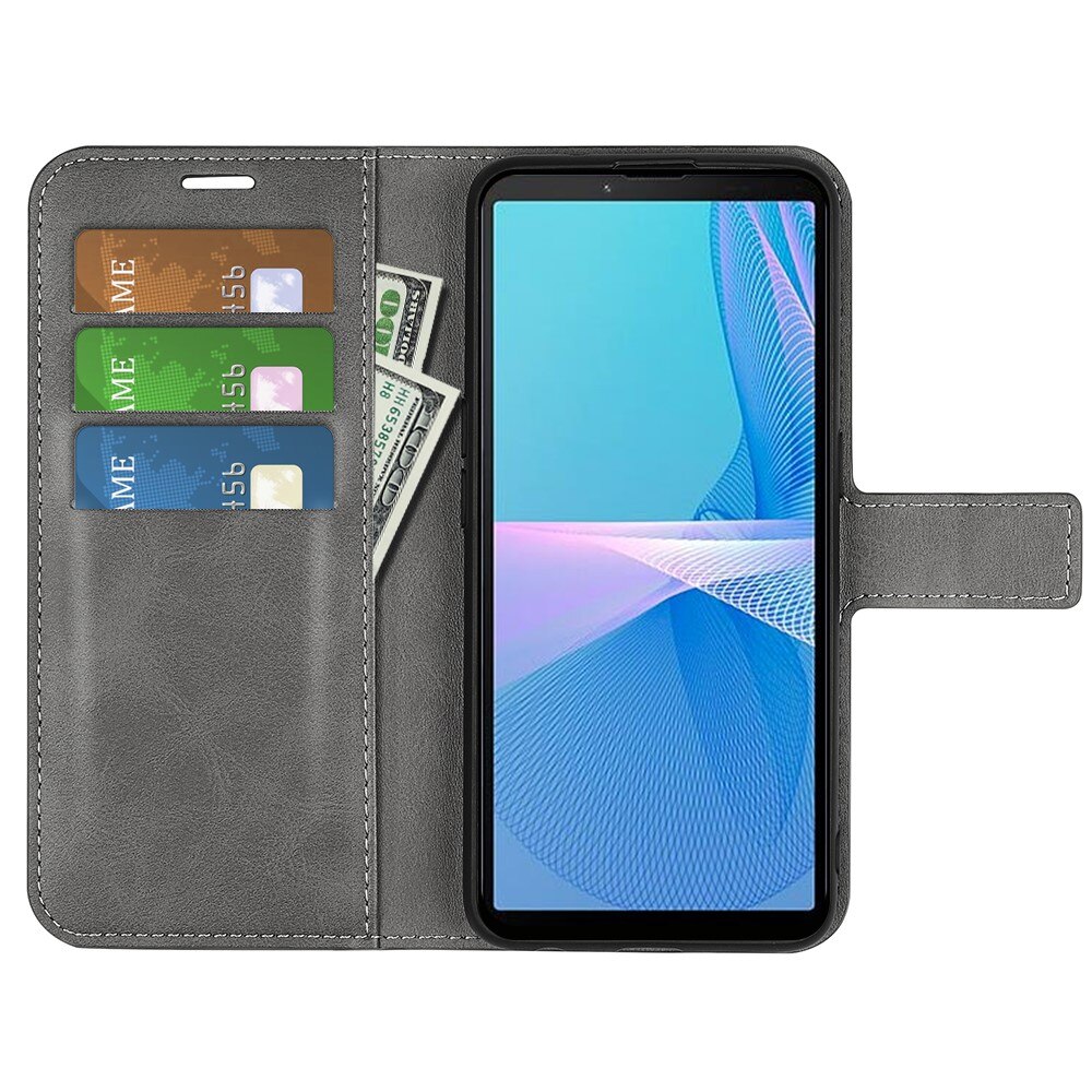 Leather Wallet Sony Xperia 10 IV Grey