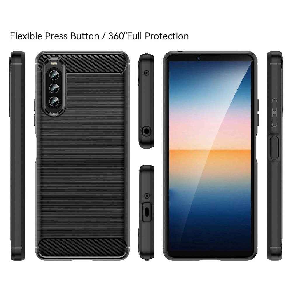 Brushed TPU Deksel Sony Xperia 10 IV Black