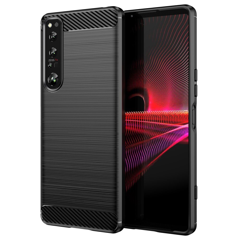 Brushed TPU Deksel Sony Xperia 1 IV Black