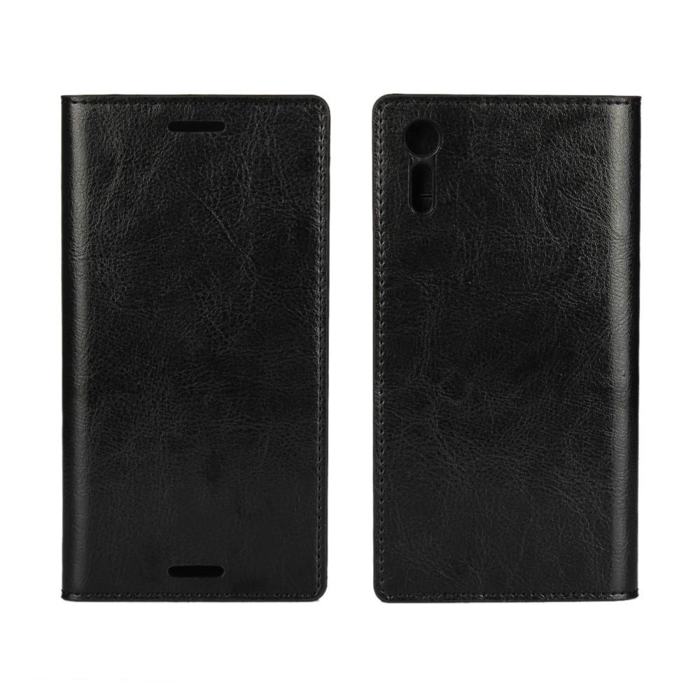 Mobiletui Ekte Lær Sony Xperia XZ/XZs Svart